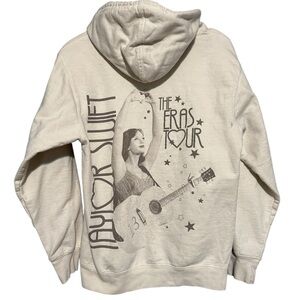 Taylor Swift Hoodie Adult S Beige Eras Tour Heart Photo Swiftie Music Hooded
